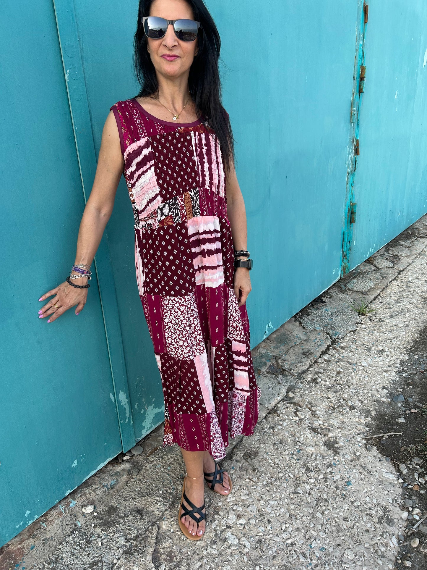 Patchwork Rayon dress