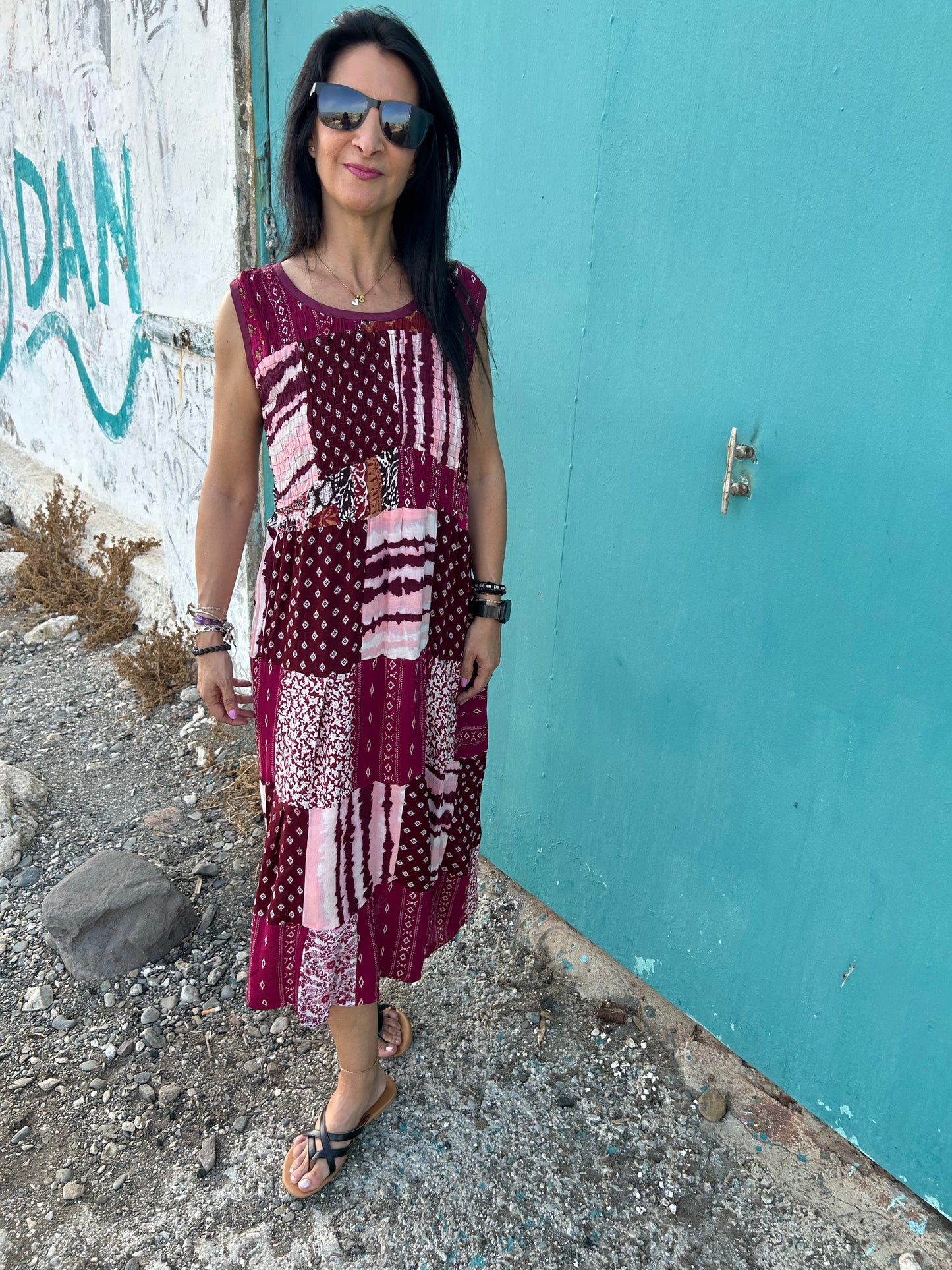 Patchwork Rayon dress