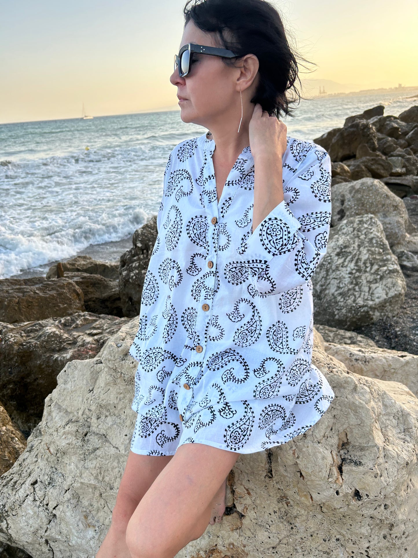 Dancing Paisley button down paisley shirt