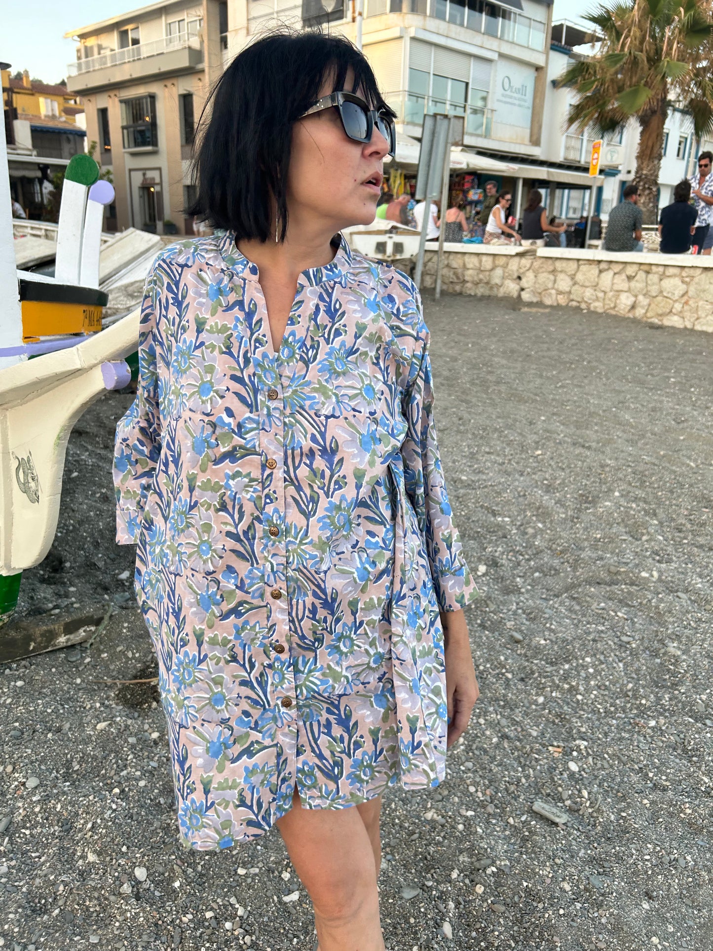 floral garden button down cotton shirt