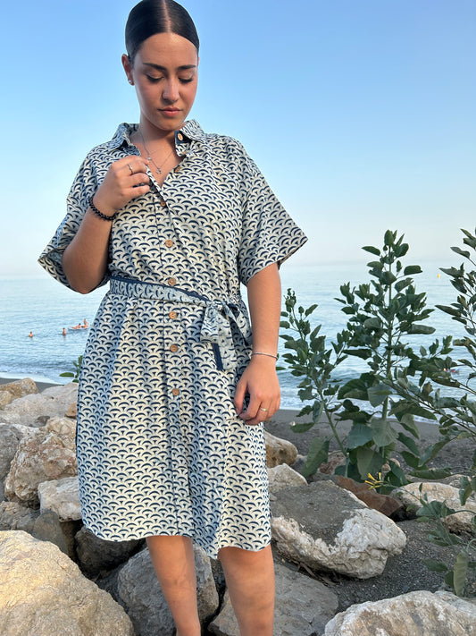 Organic cotton dress wiith Belt