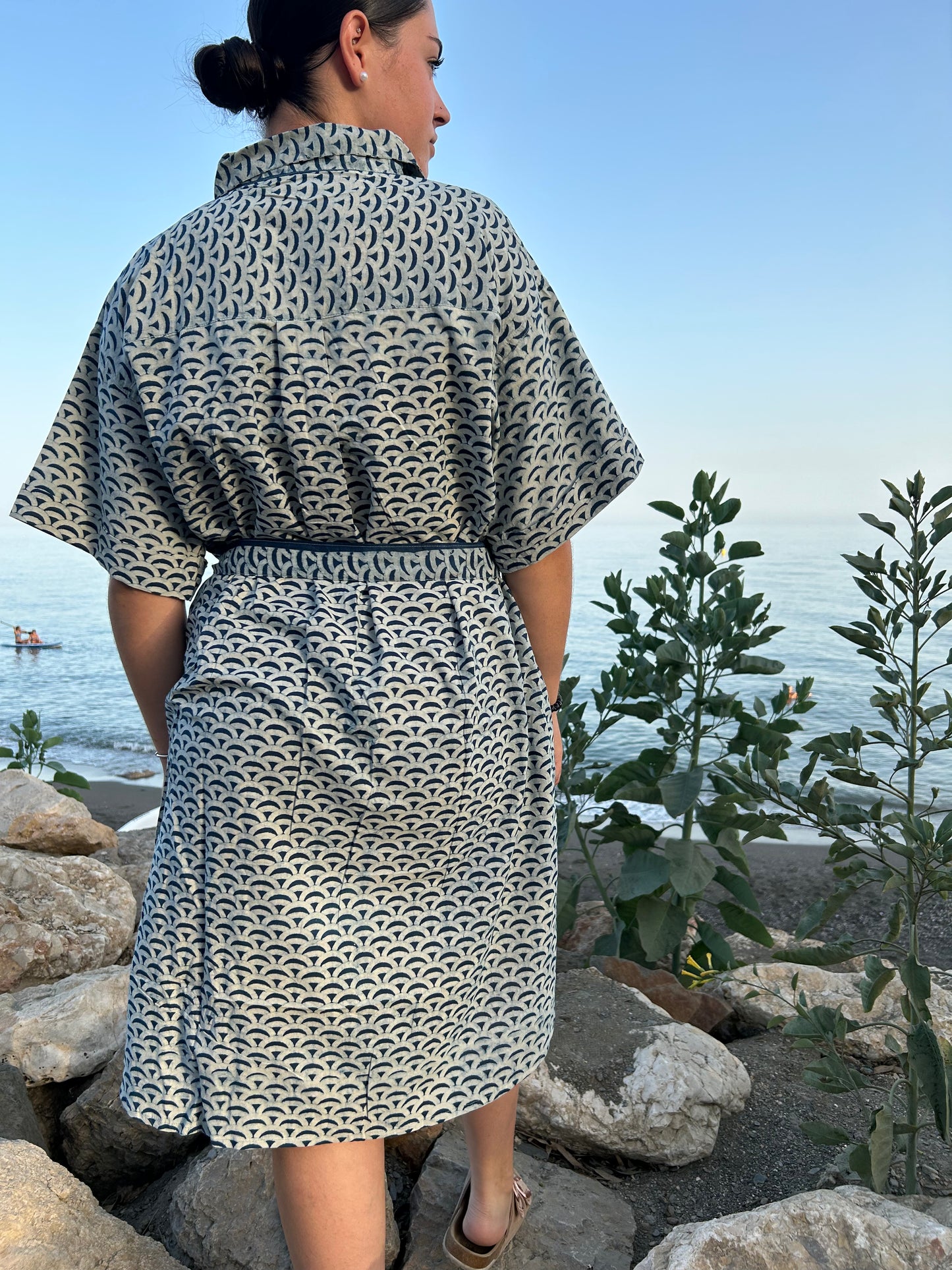 Organic cotton dress wiith Belt