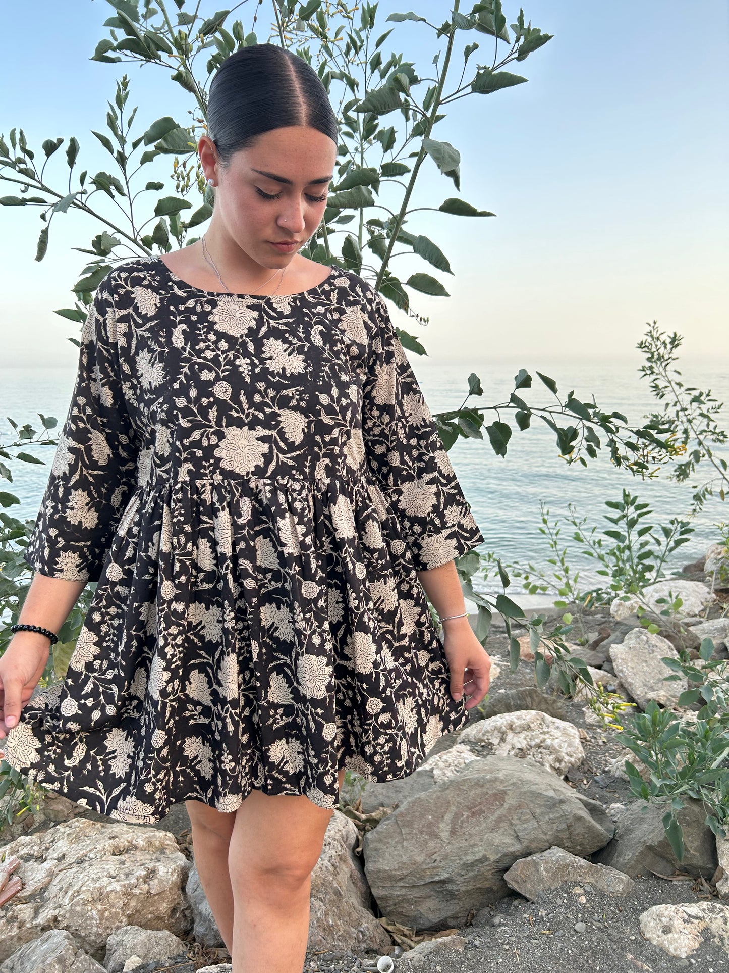 Black cotton tunic or dress