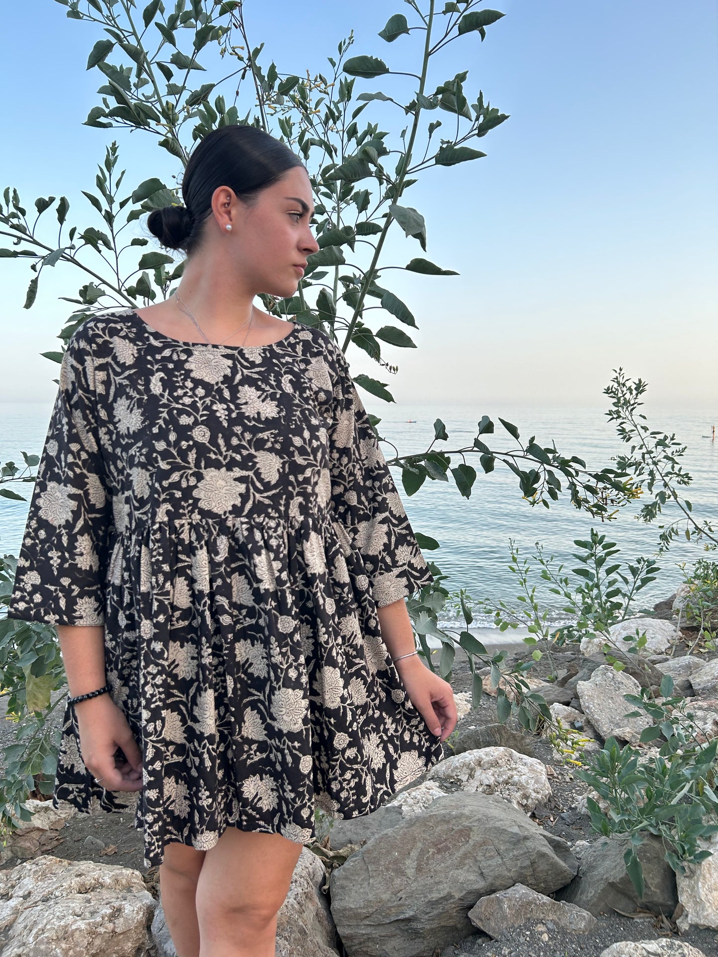 Black cotton tunic or dress