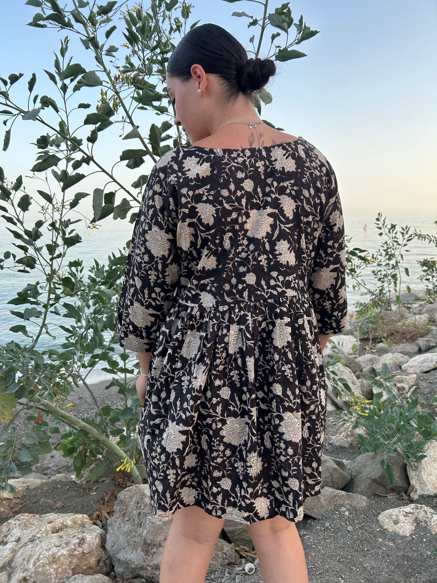 Black cotton tunic or dress