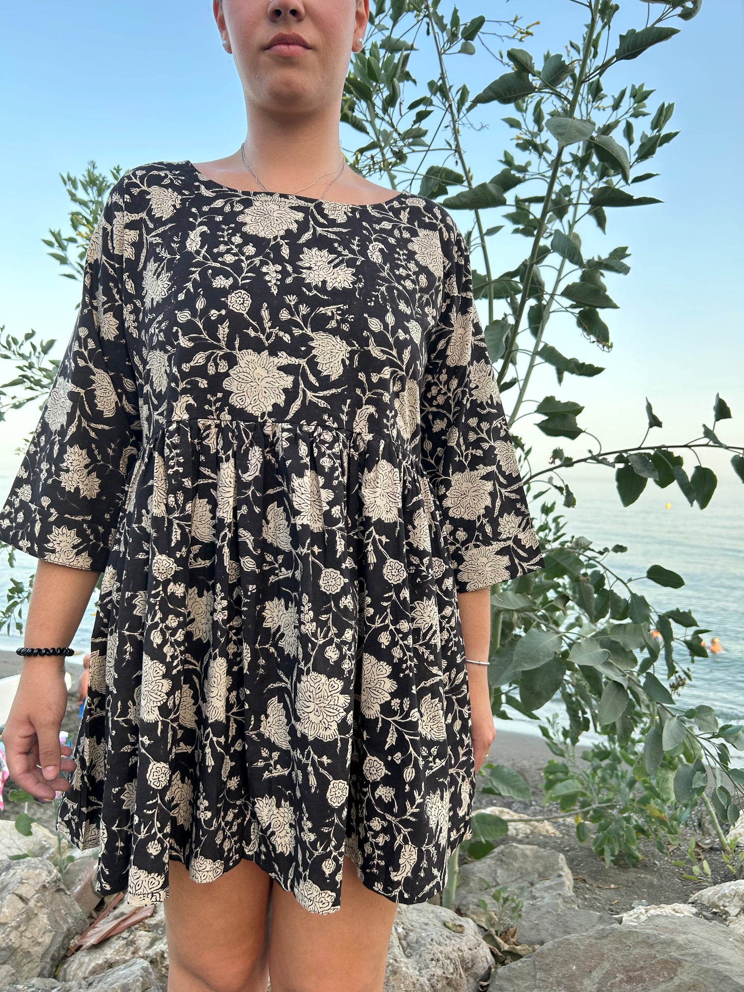 Black cotton tunic or dress
