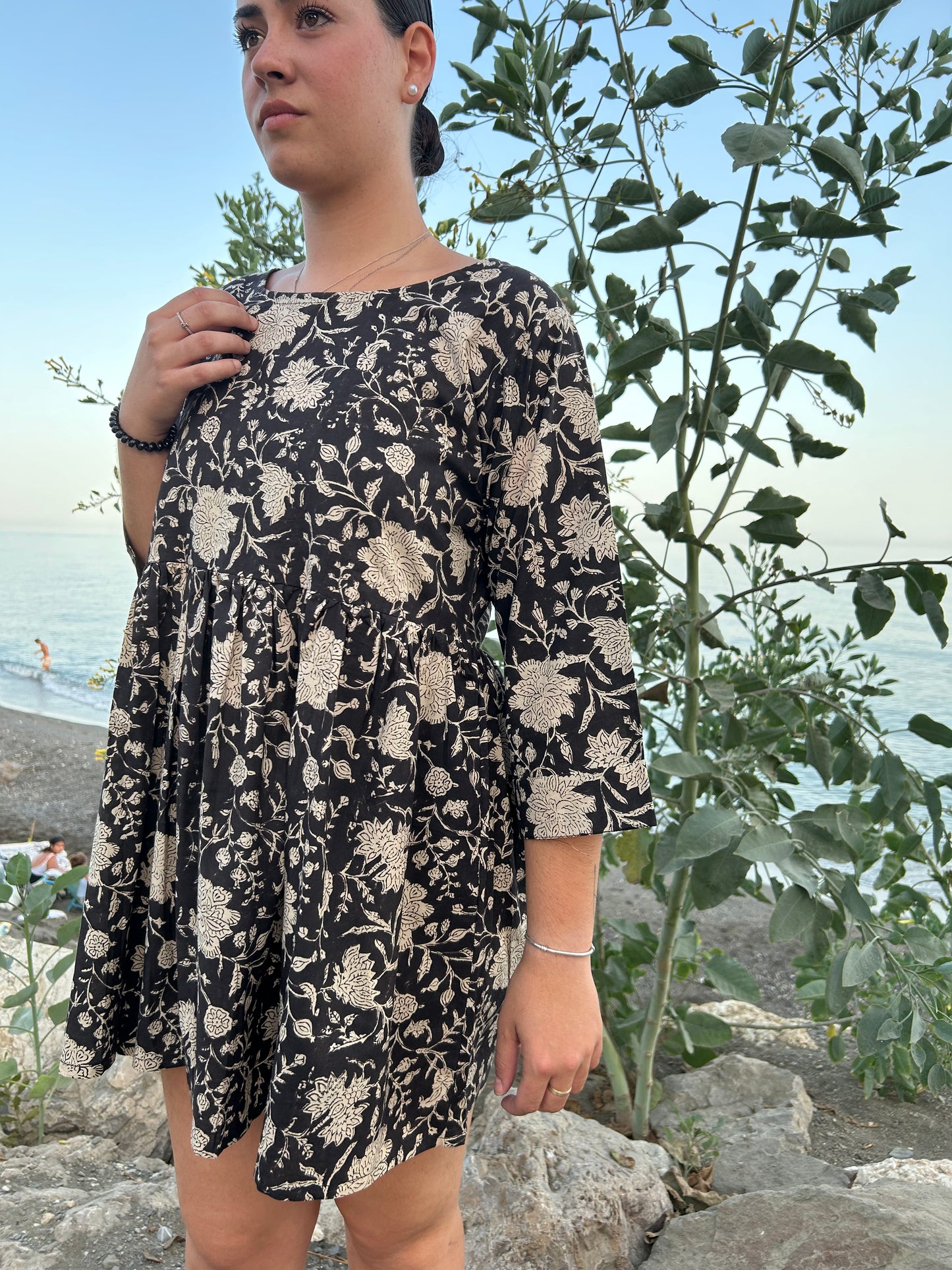 Black cotton tunic or dress