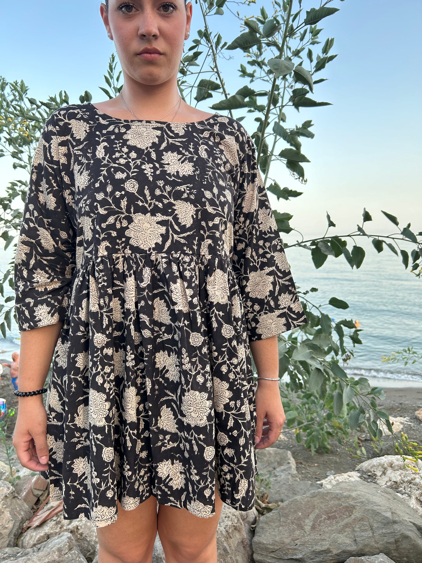 Black cotton tunic or dress