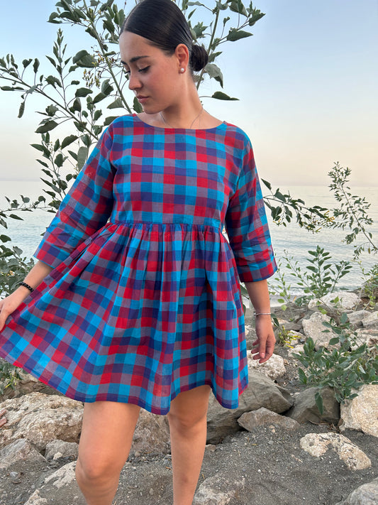 cotton check tunic or dress