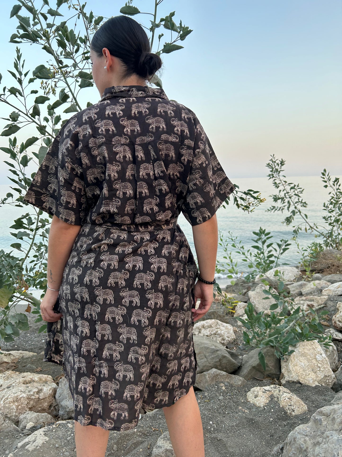 Elephant cotton dress