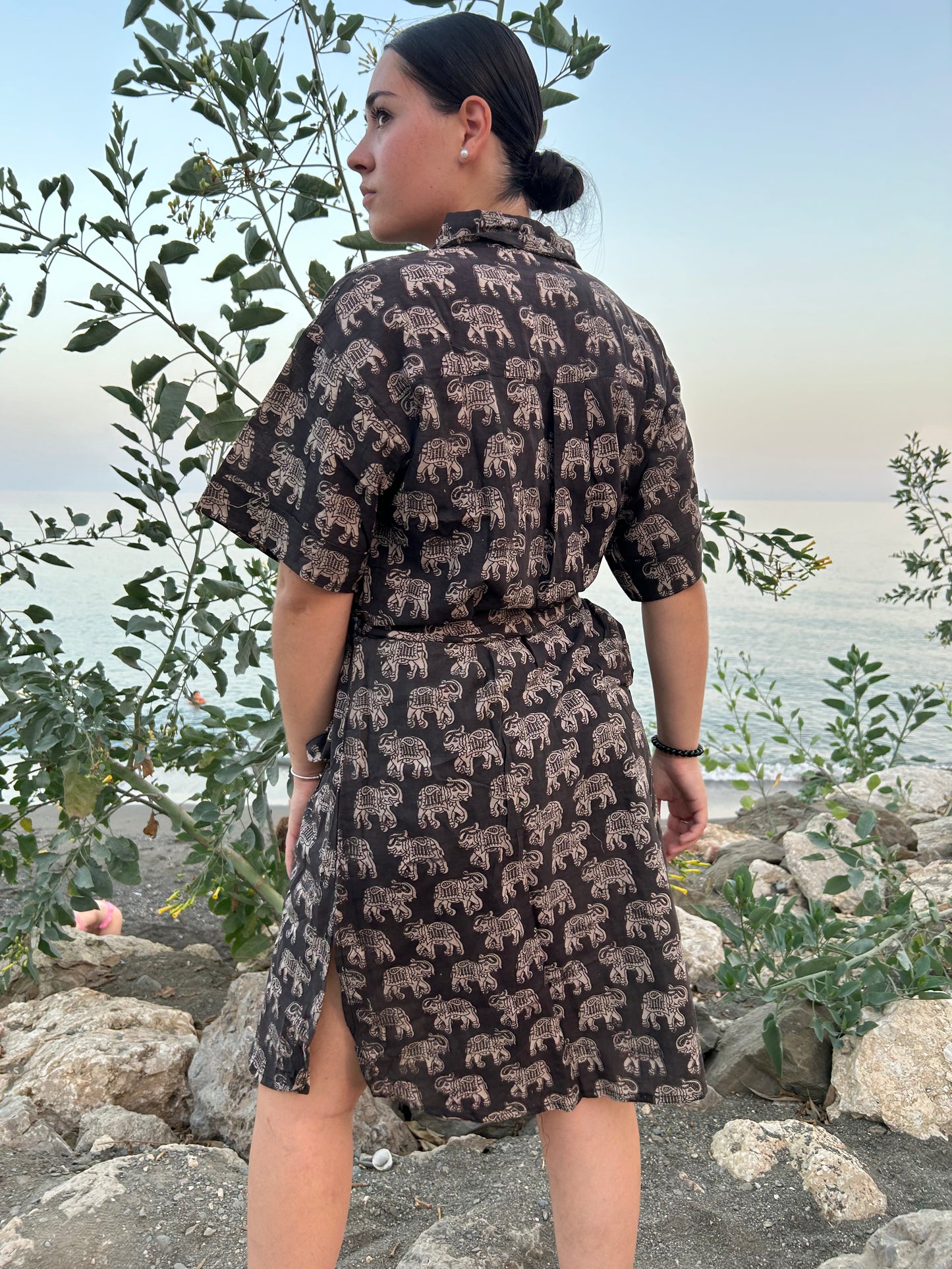 Elephant cotton dress