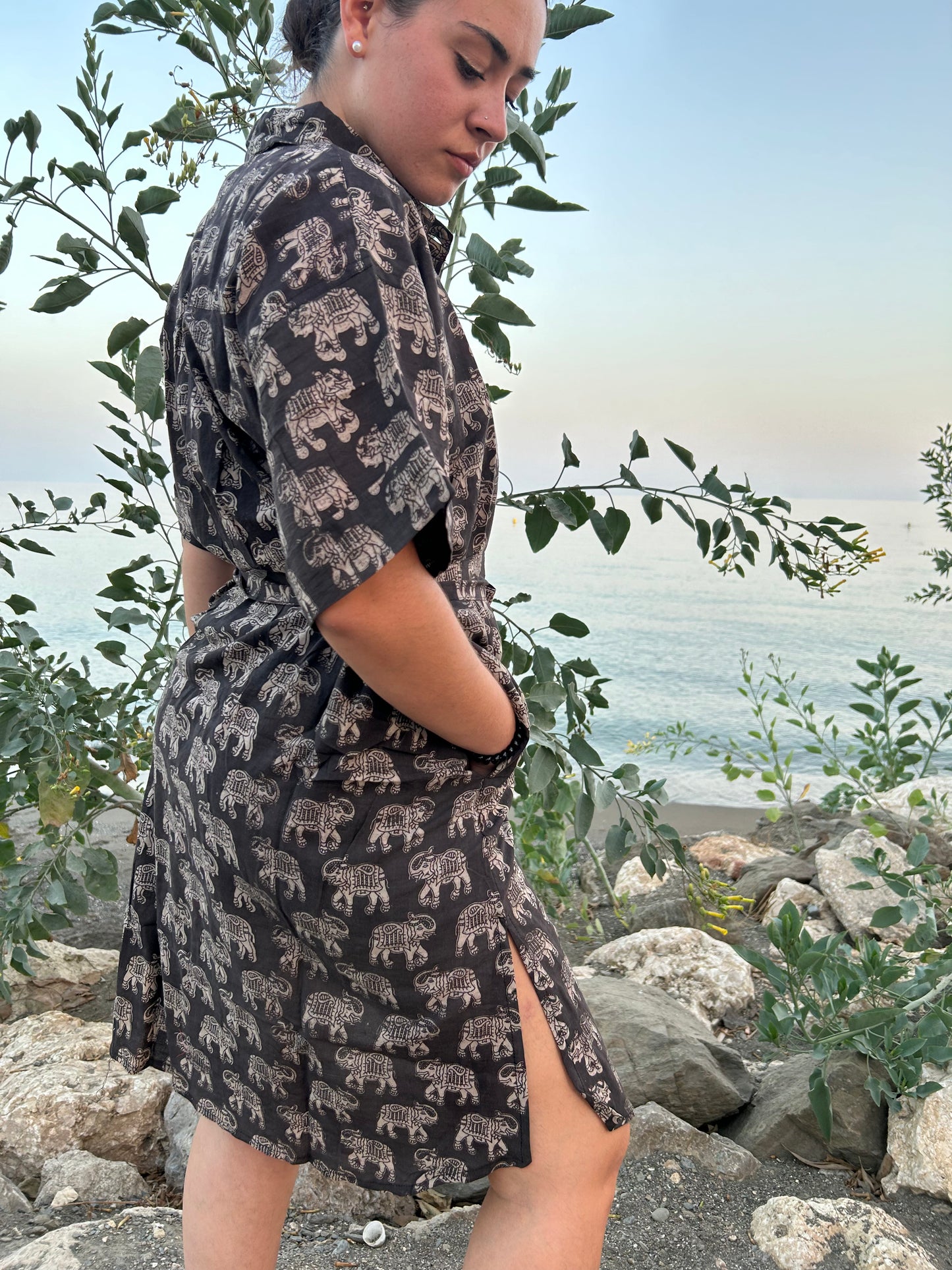 Elephant cotton dress