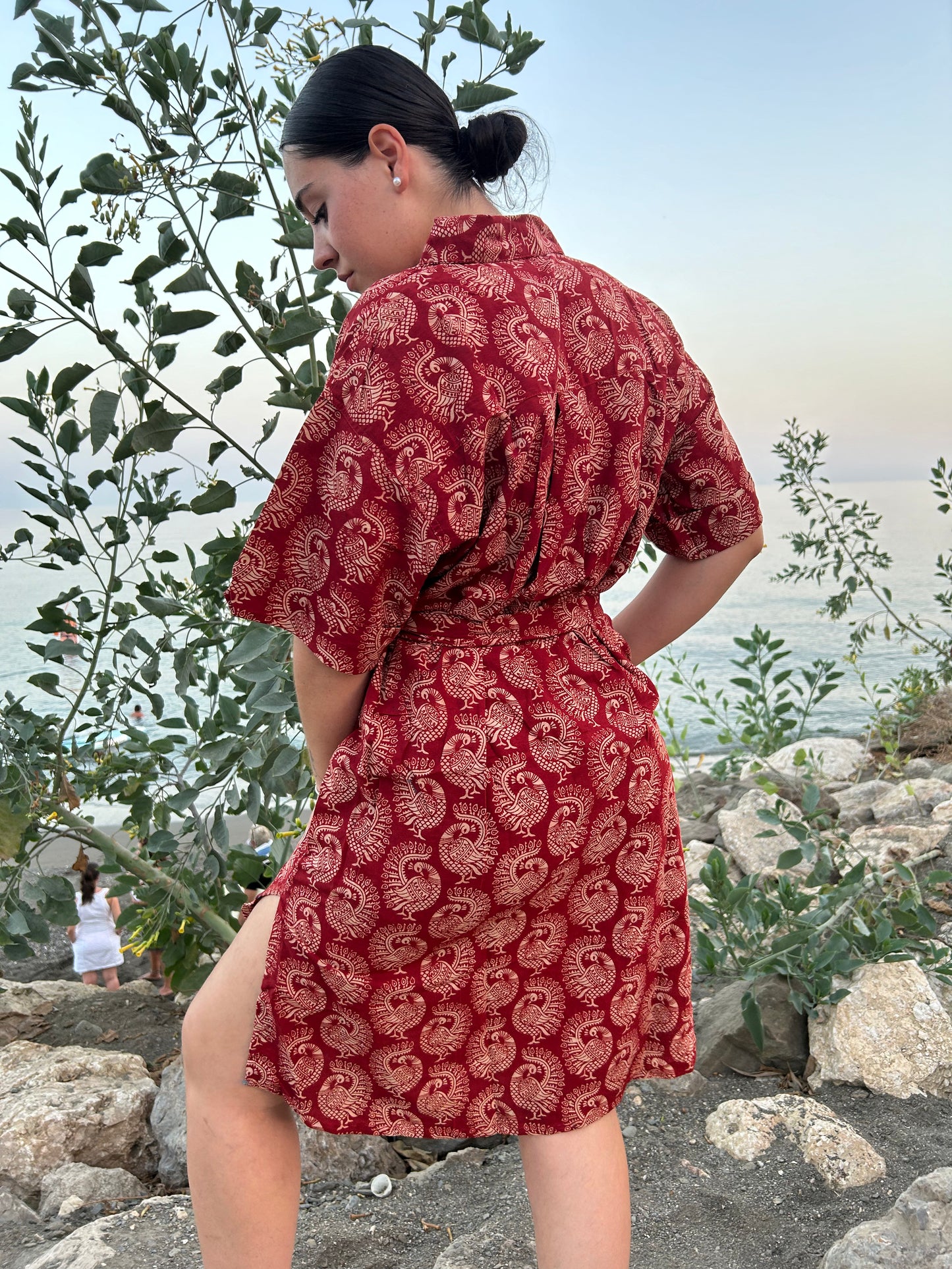 Red Peacock cotton shirtdress