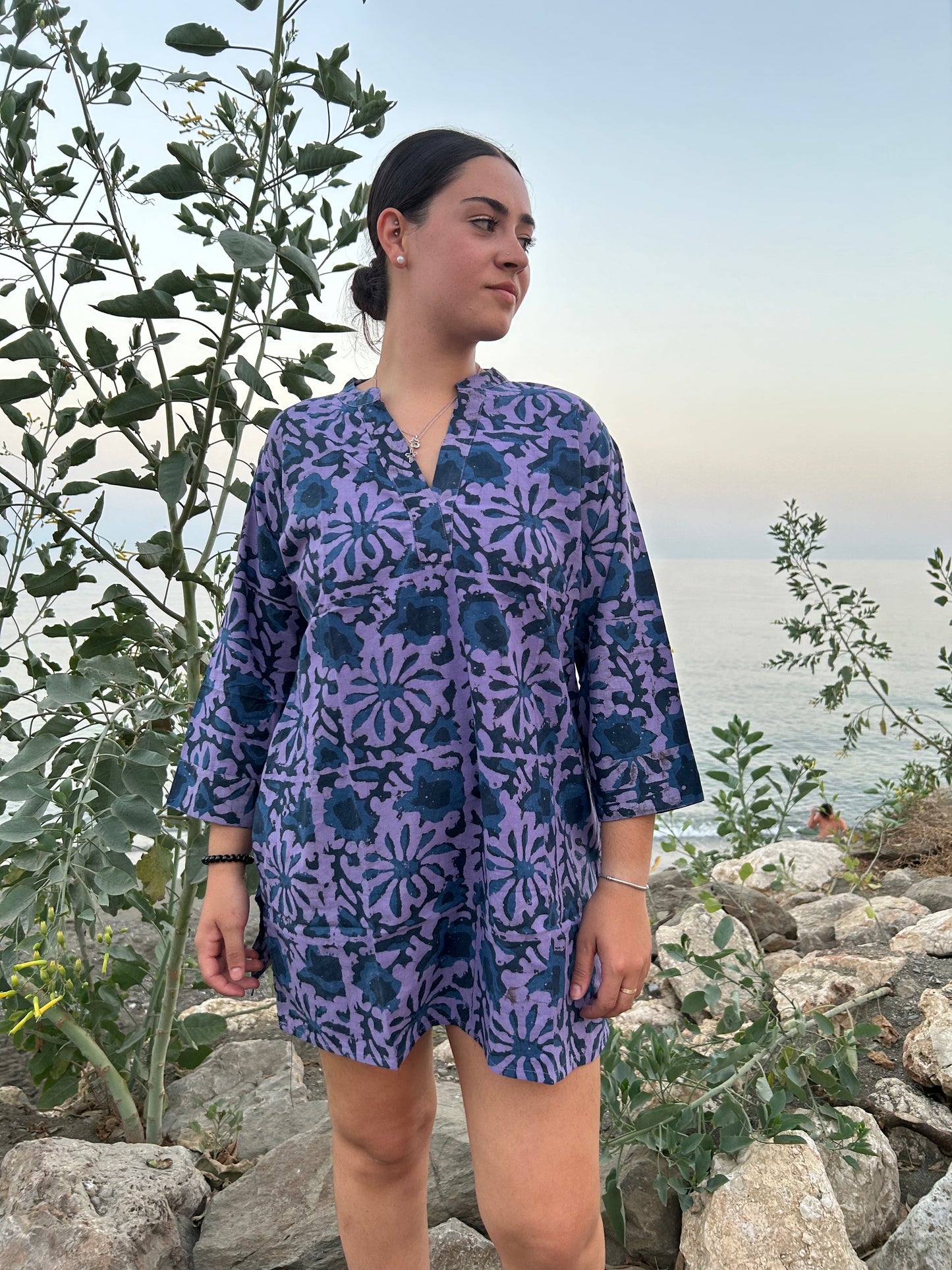 Purple Organic Cotton tunic