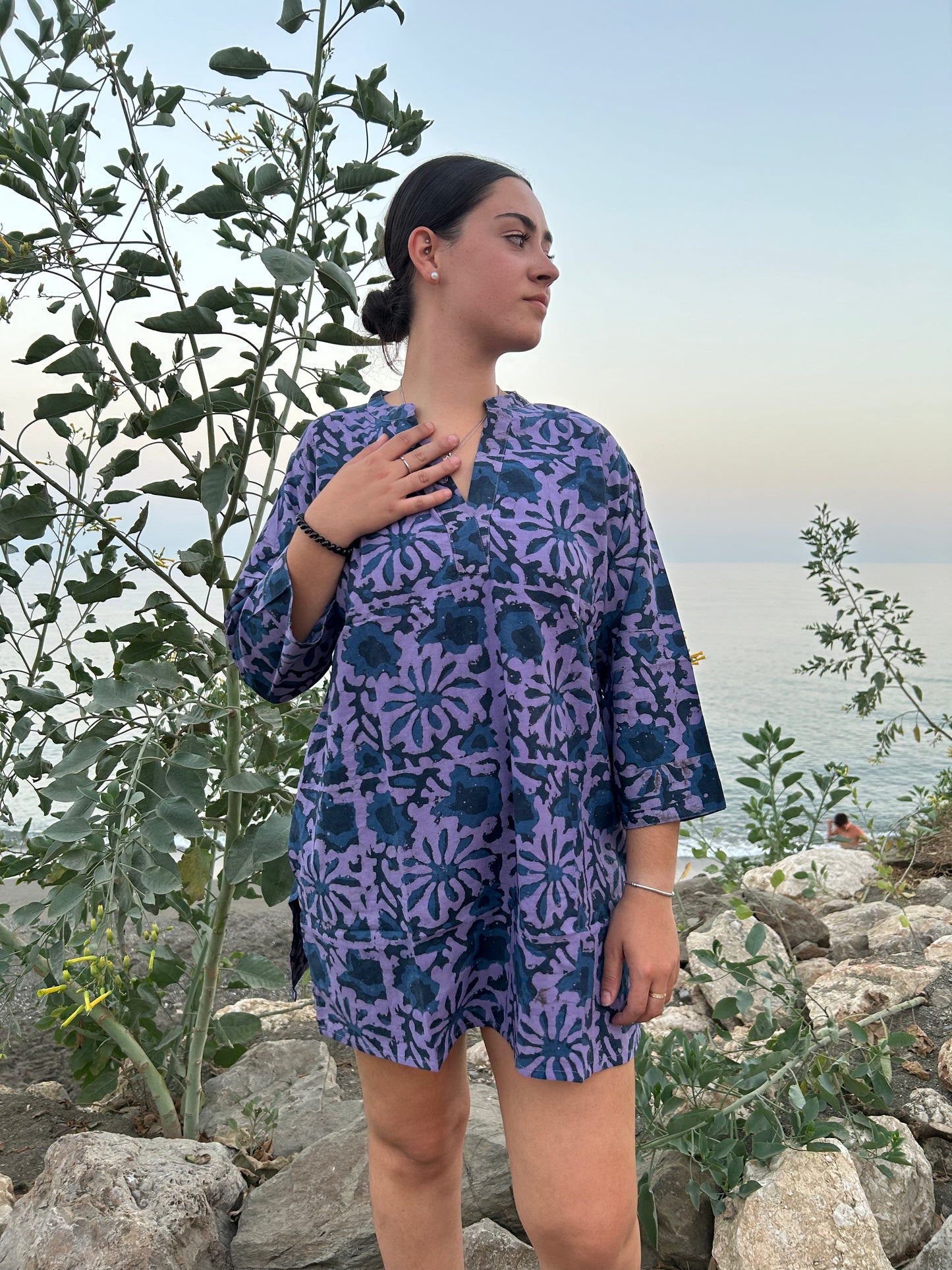 Purple Organic Cotton tunic