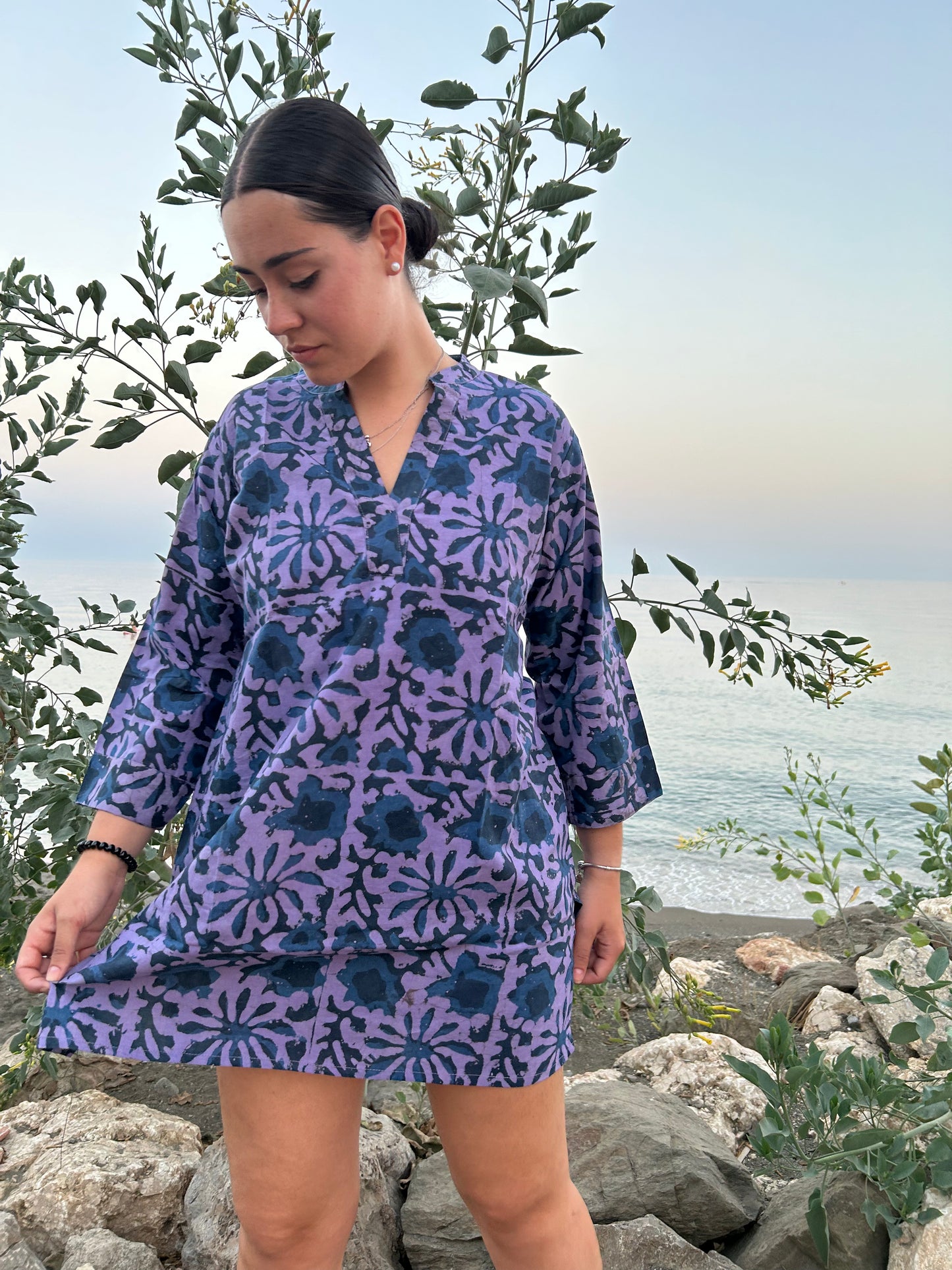 Purple Organic Cotton tunic