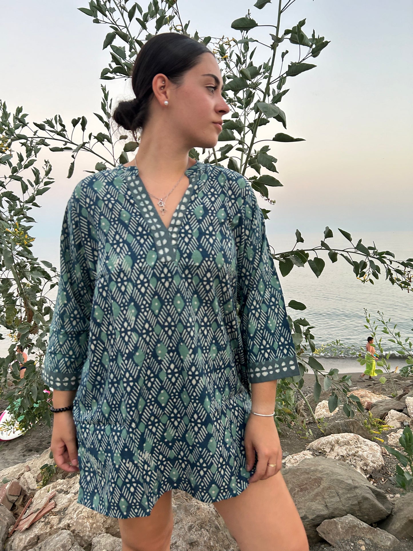Green cotton tunic