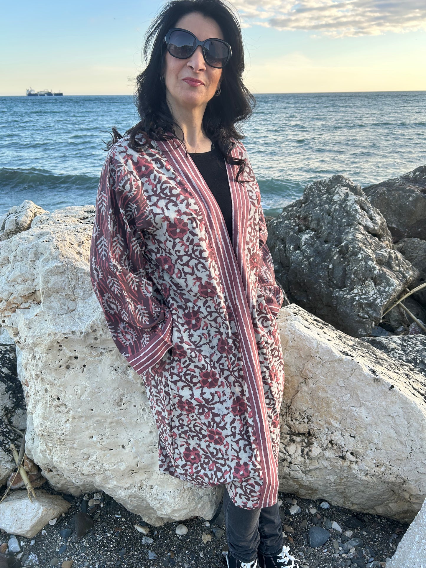 Boho cotton kimono