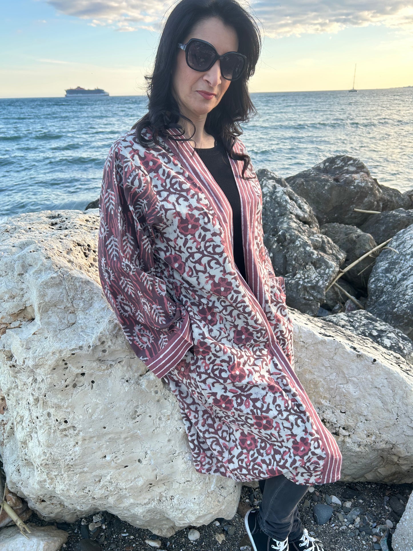 Boho cotton kimono