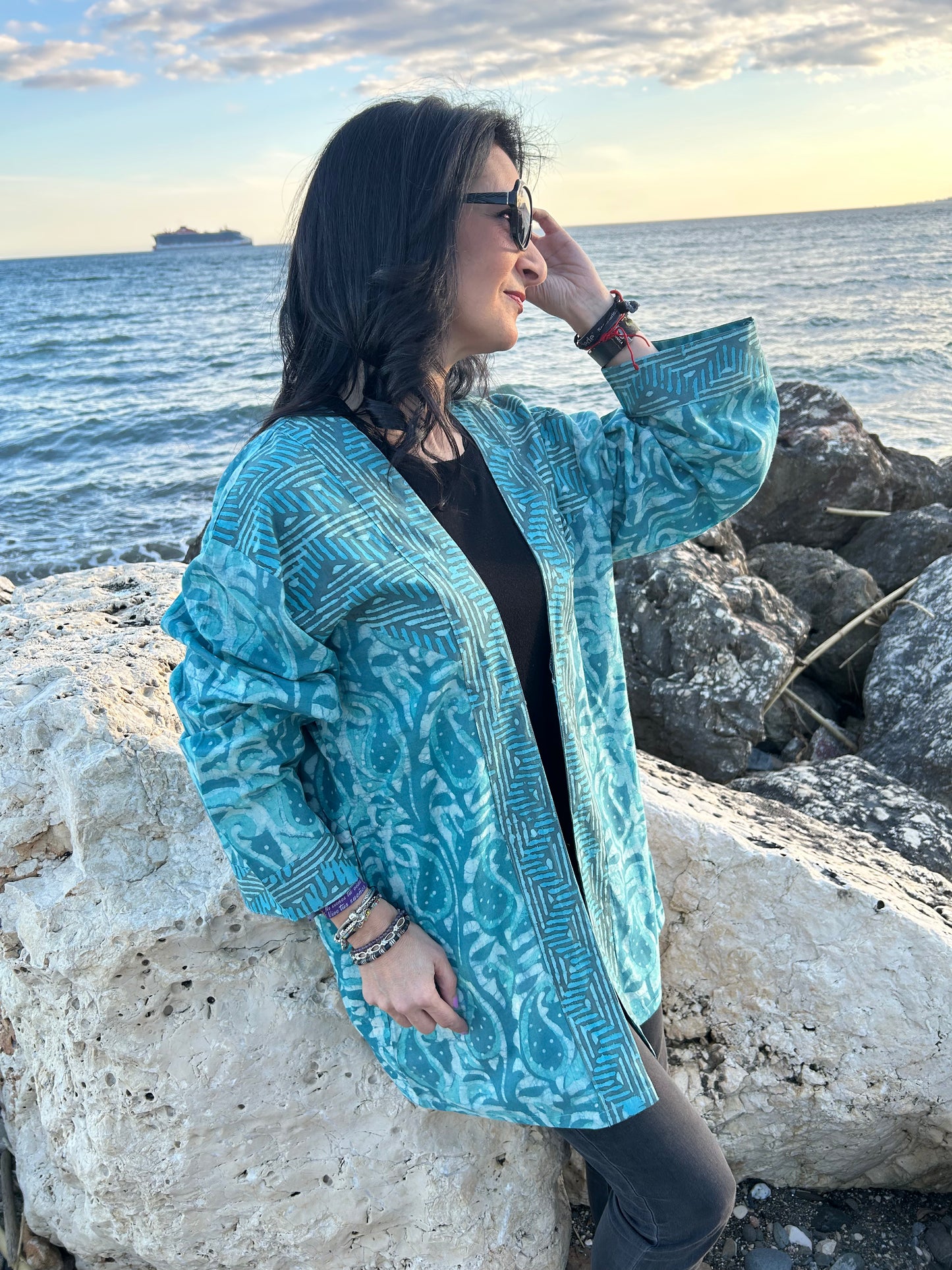 Turquoise kimono