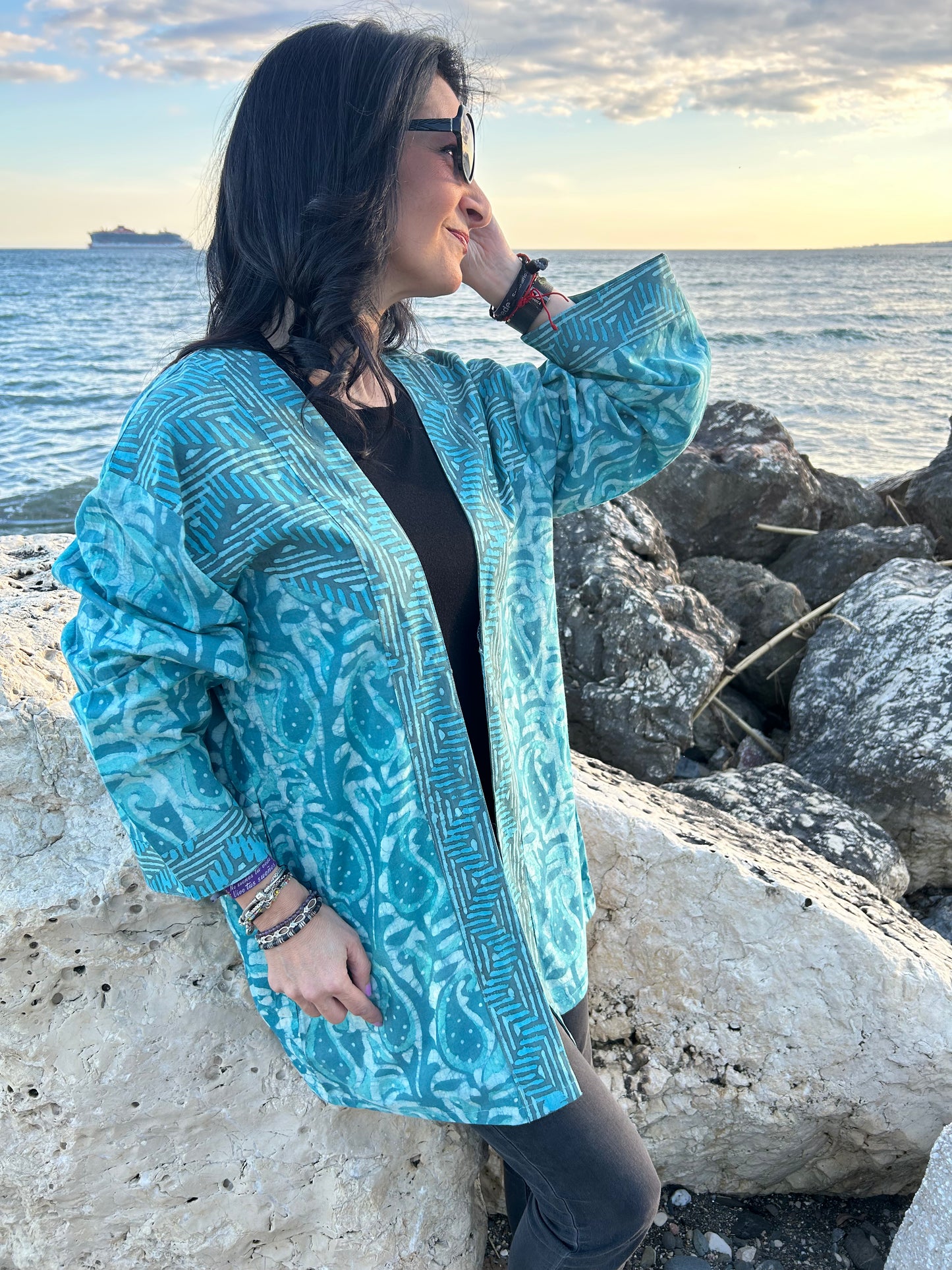 Turquoise kimono