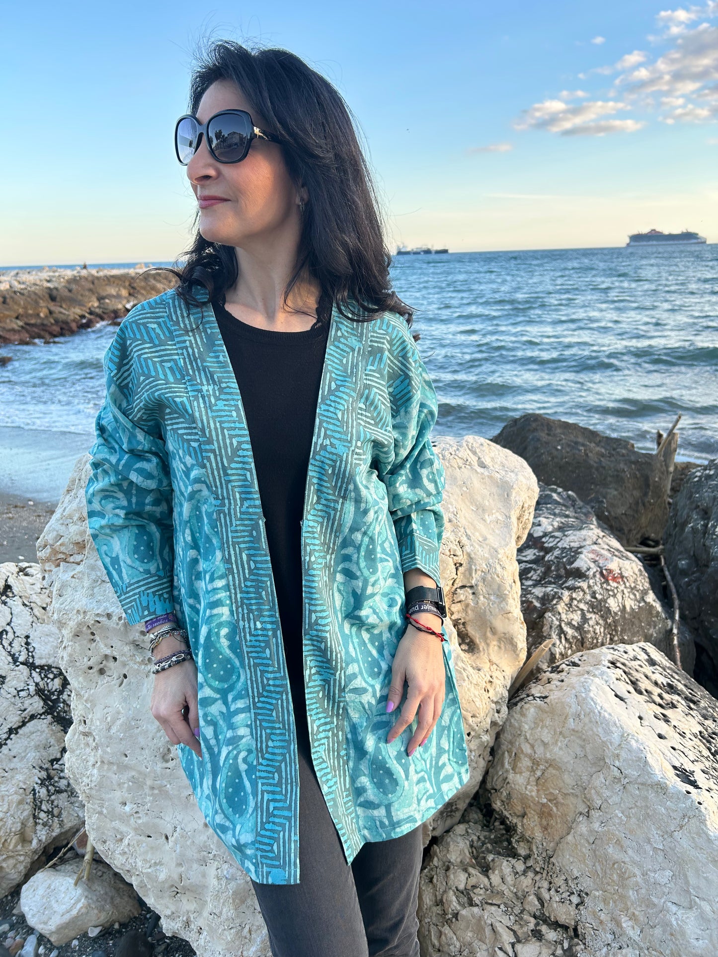 Turquoise kimono