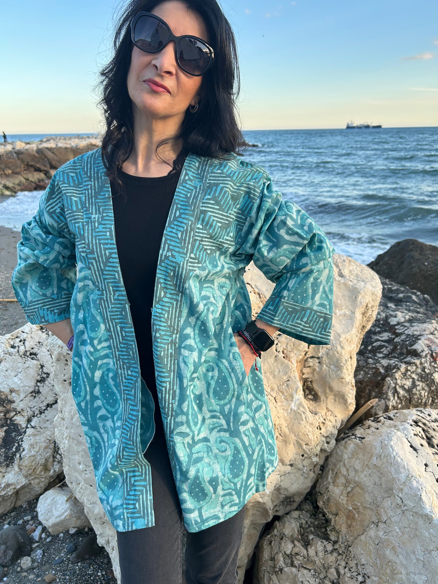 Turquoise kimono