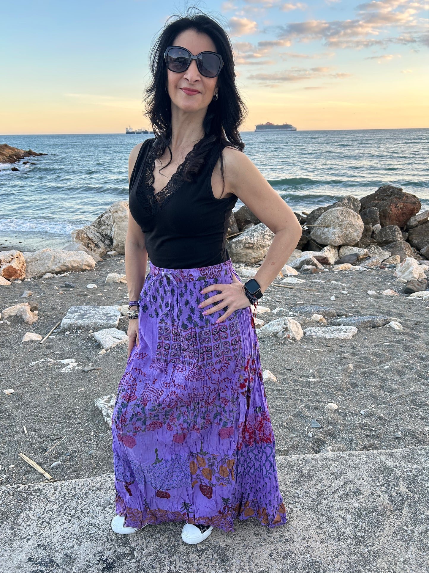 Purple Boho Skirt