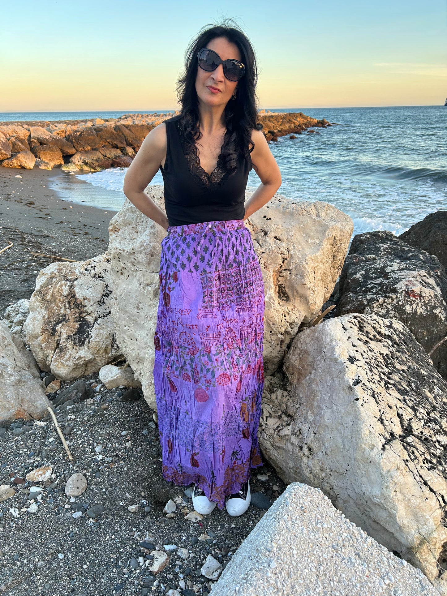 Purple Boho Skirt