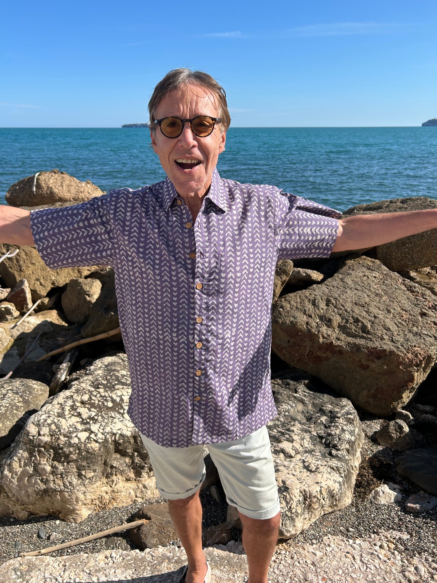 Mens handmade Purple Shirt