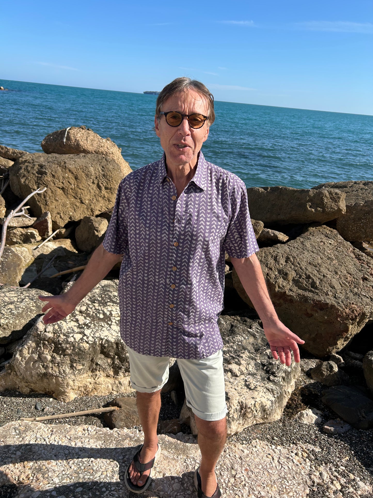 Mens handmade Purple Shirt