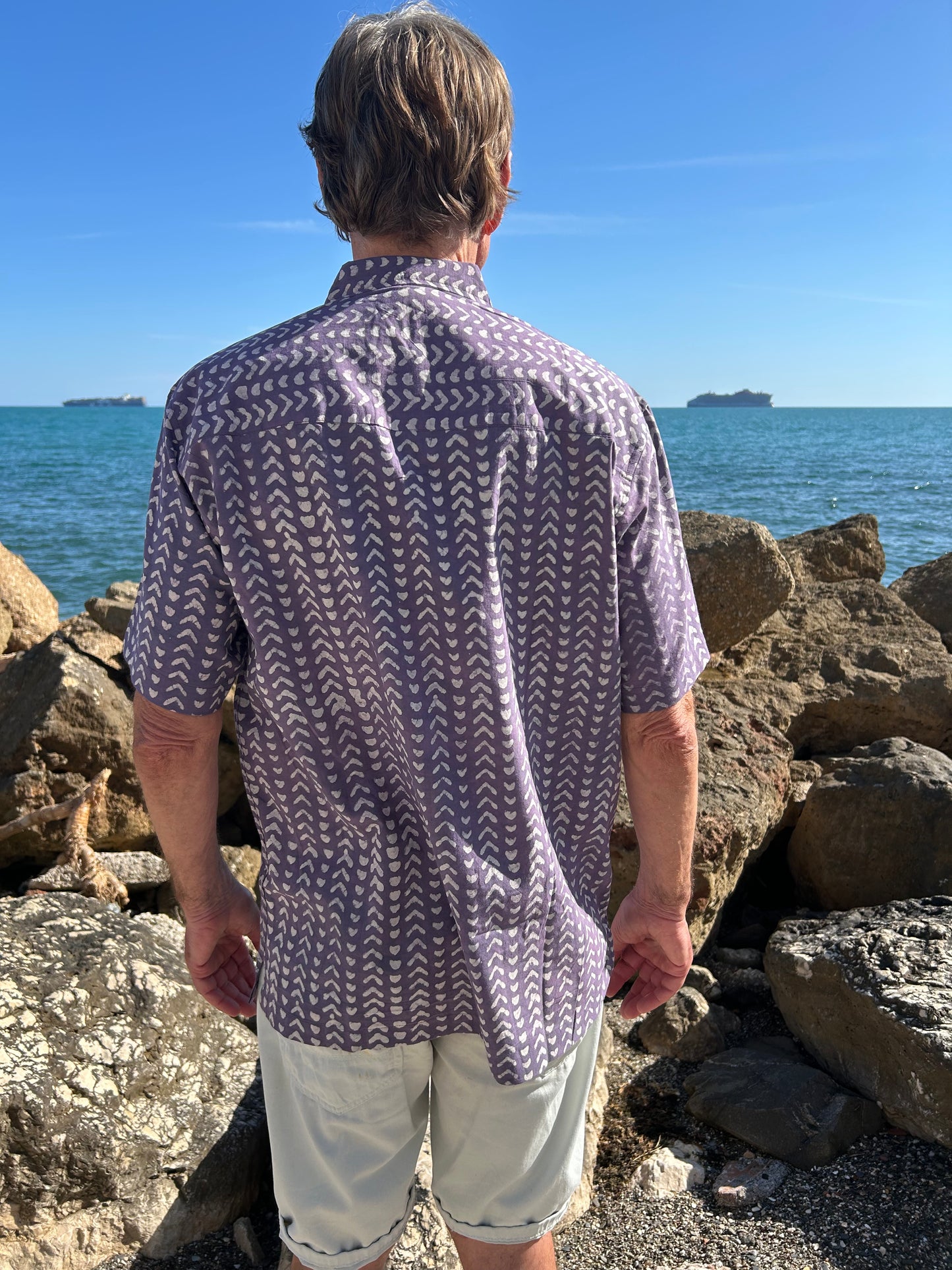 Mens handmade Purple Shirt