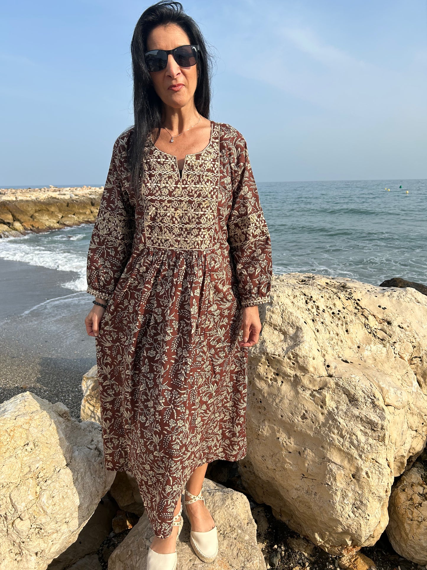 Terra Autumn embroidered dress