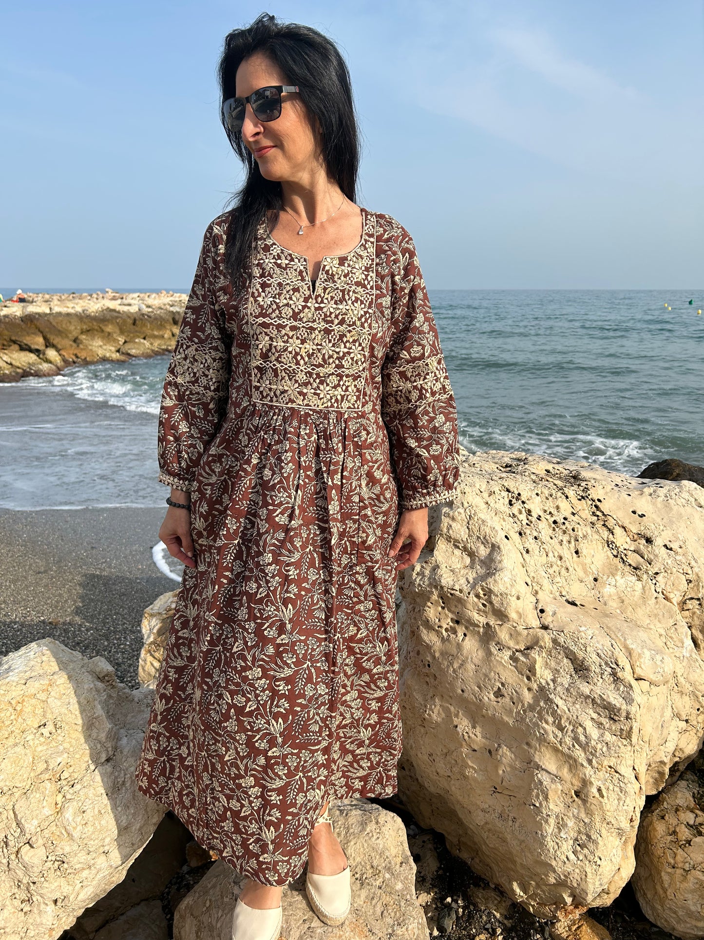 Terra Autumn embroidered dress