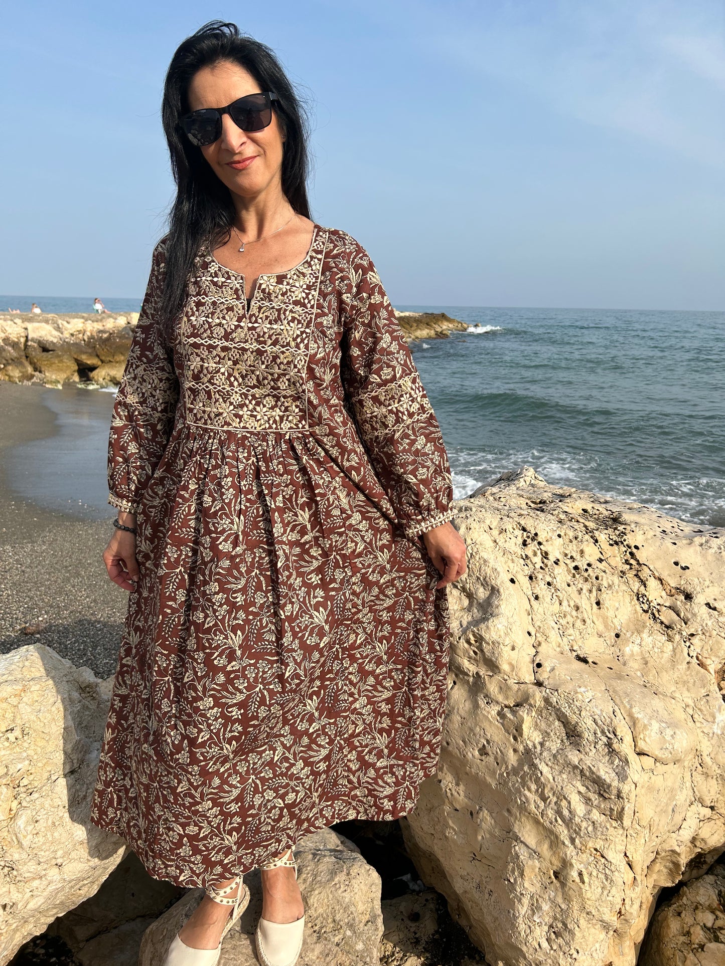 Terra Autumn embroidered dress