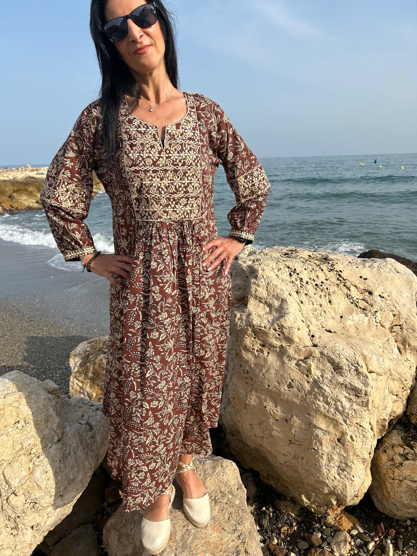 Terra Autumn embroidered dress