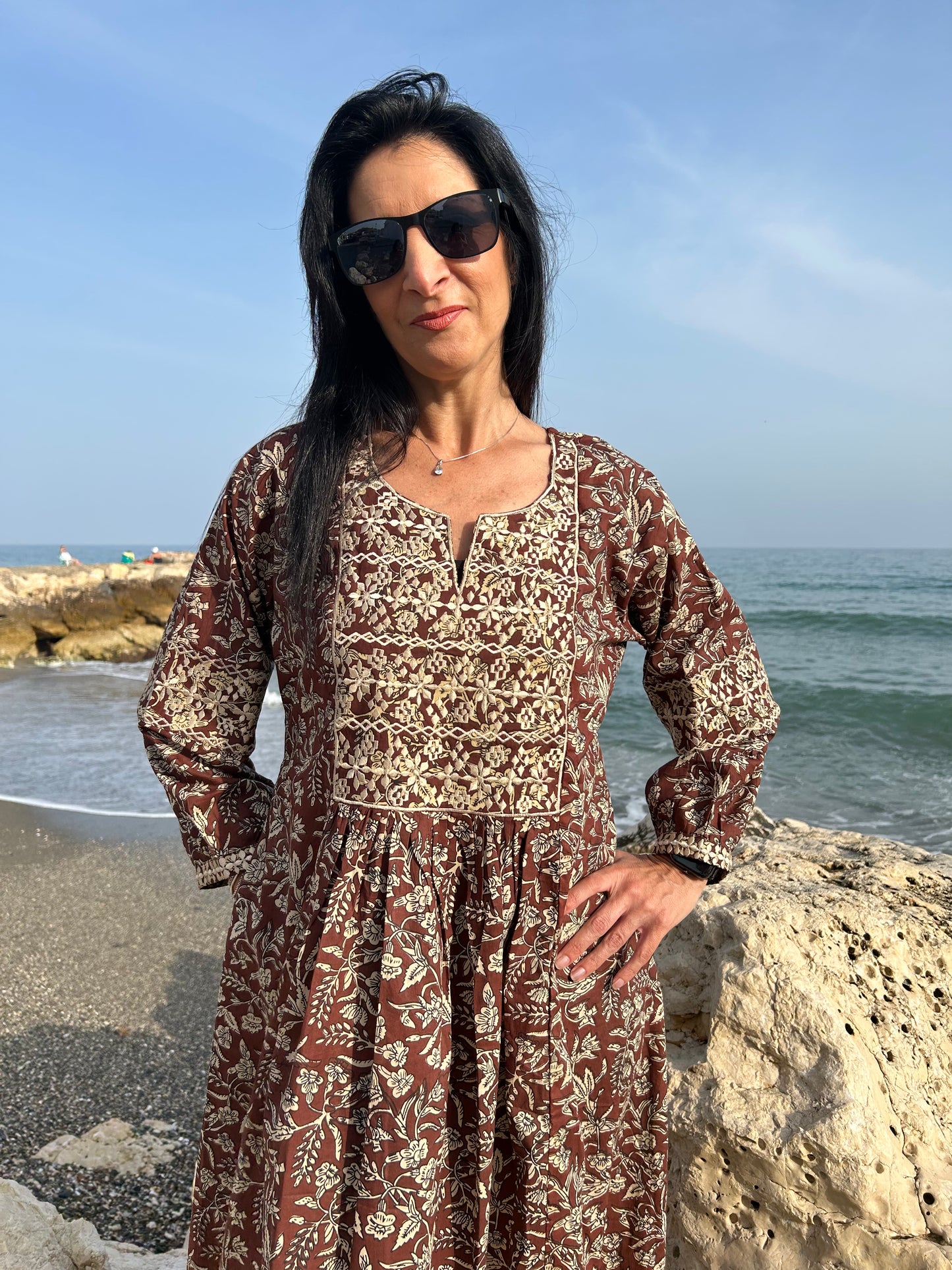 Terra Autumn embroidered dress