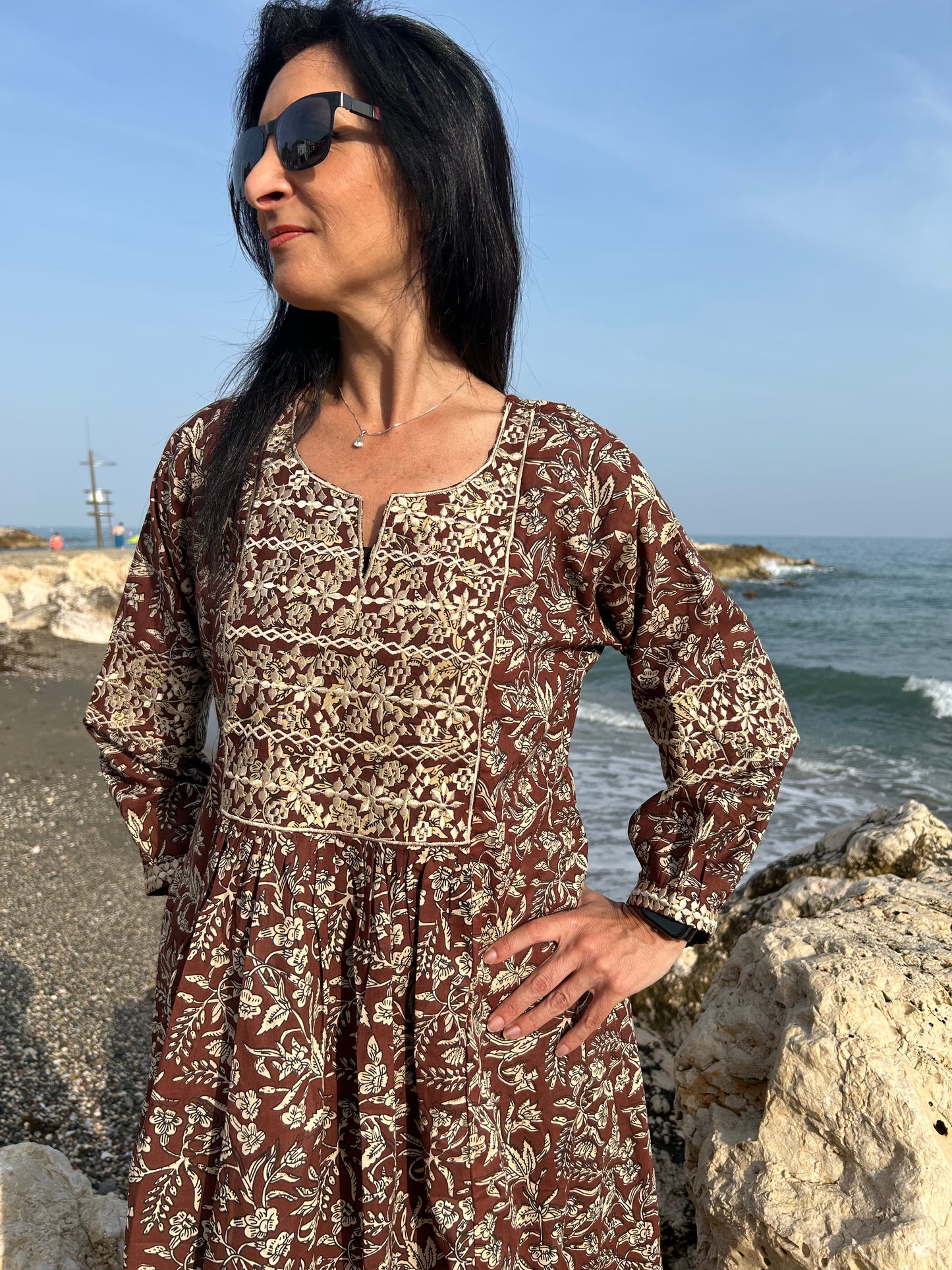 Terra Autumn embroidered dress