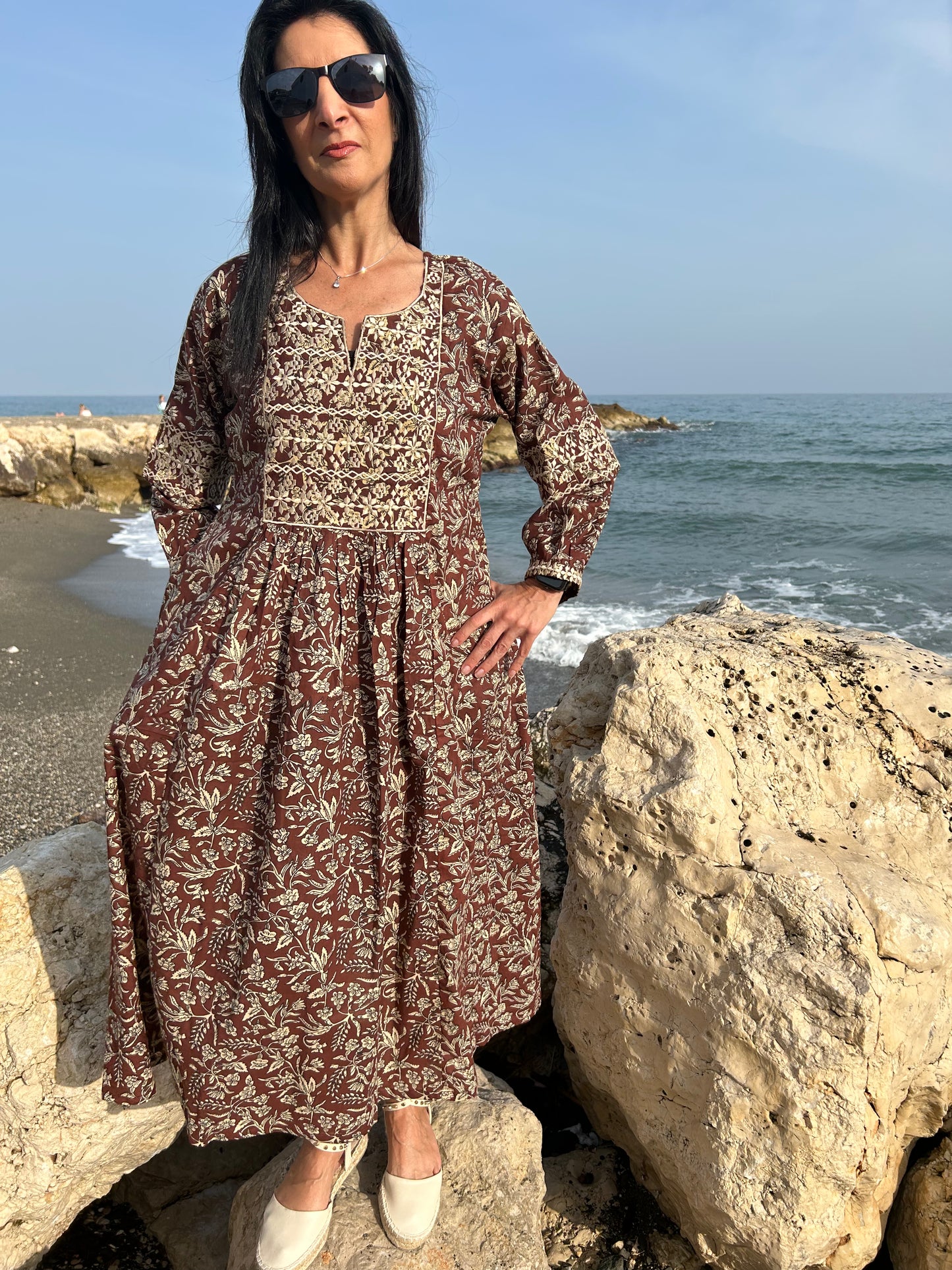 Terra Autumn embroidered dress