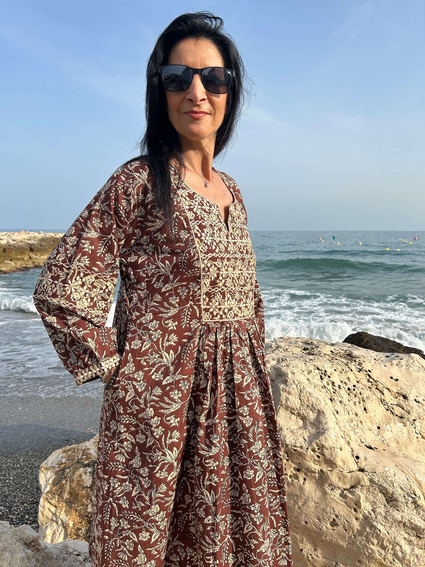 Terra Autumn embroidered dress