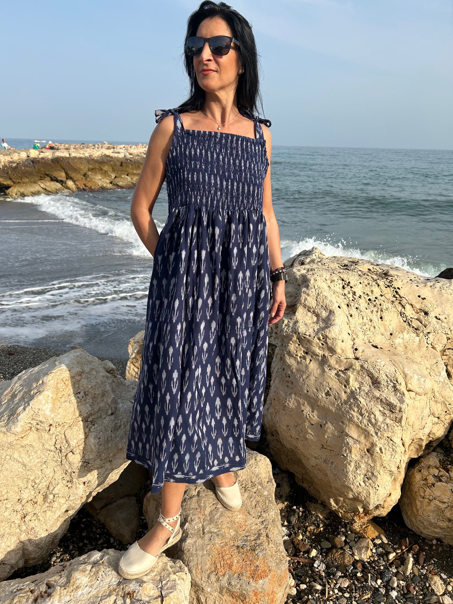 handmade ikkat cotton dress