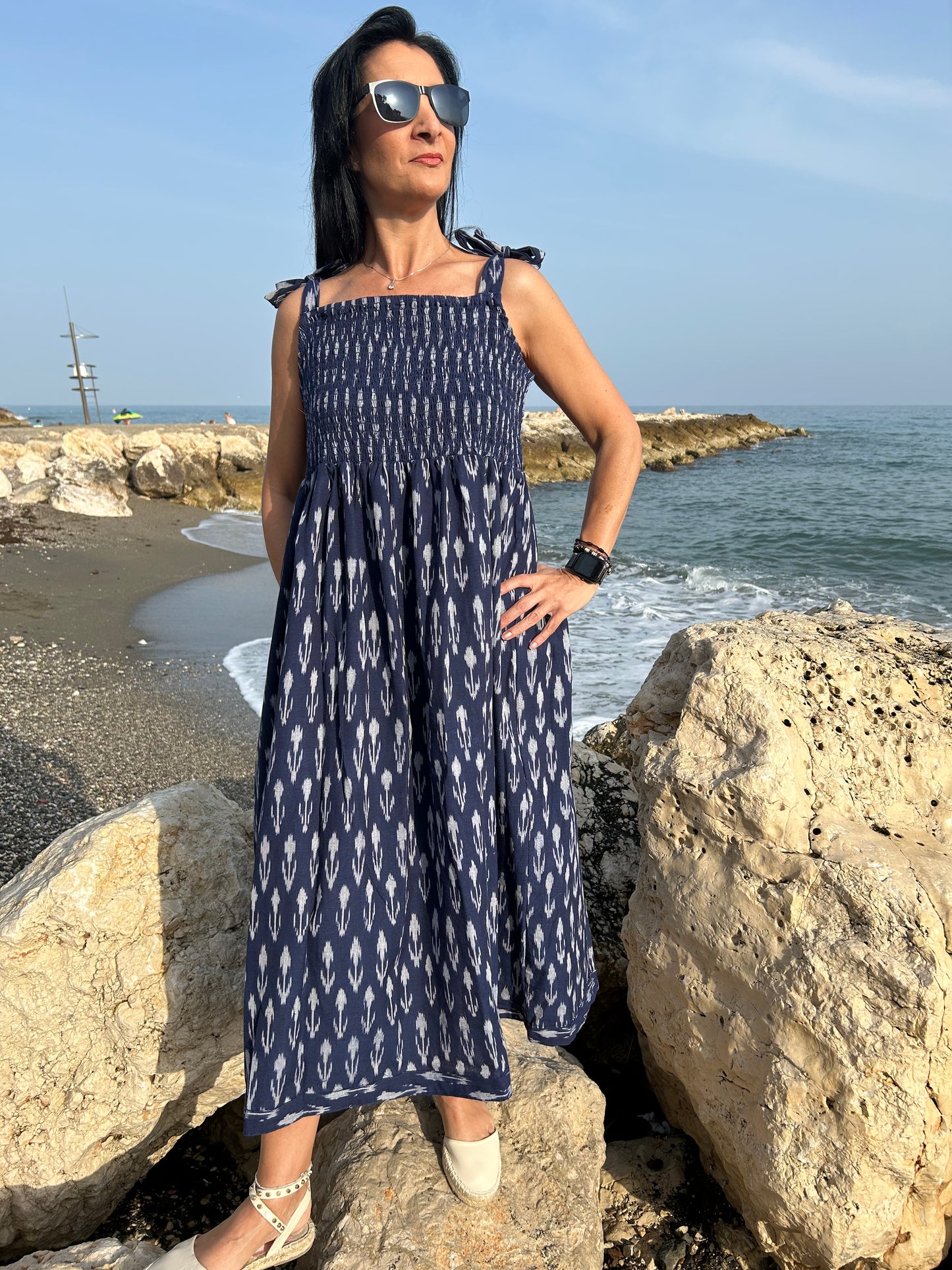 handmade ikkat cotton dress