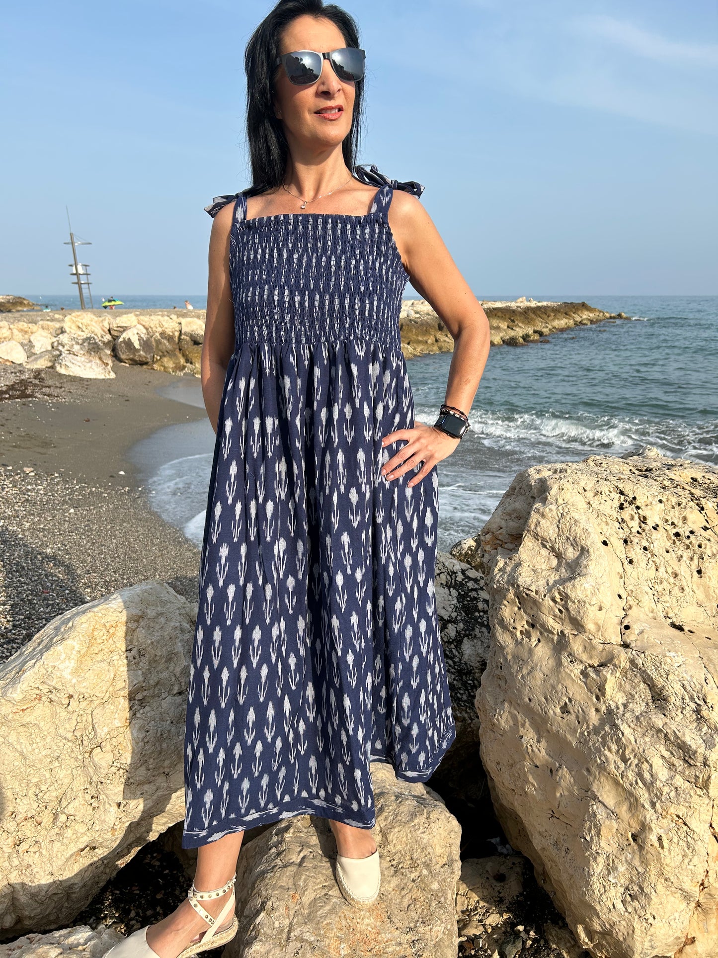 handmade ikkat cotton dress