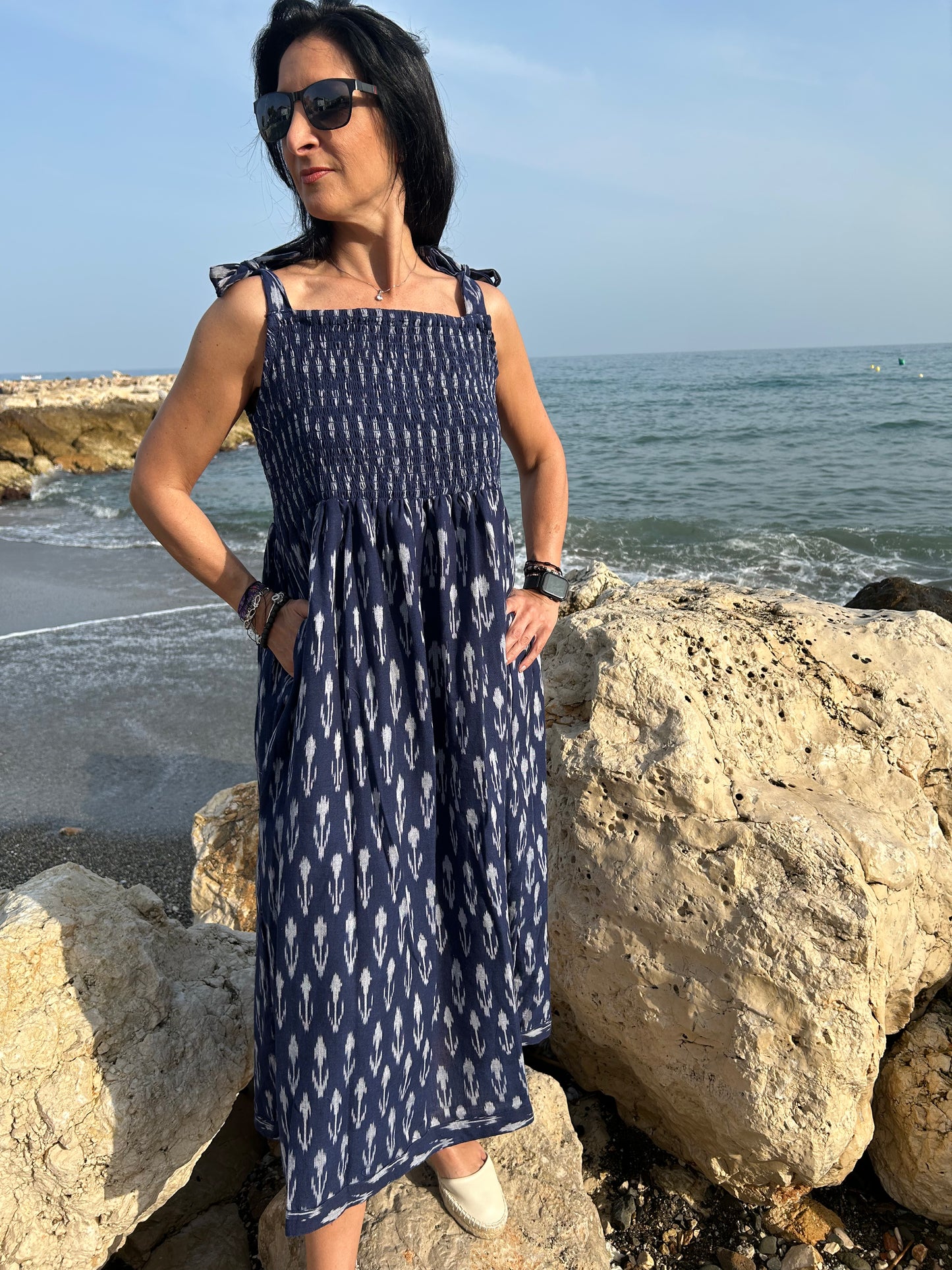 handmade ikkat cotton dress