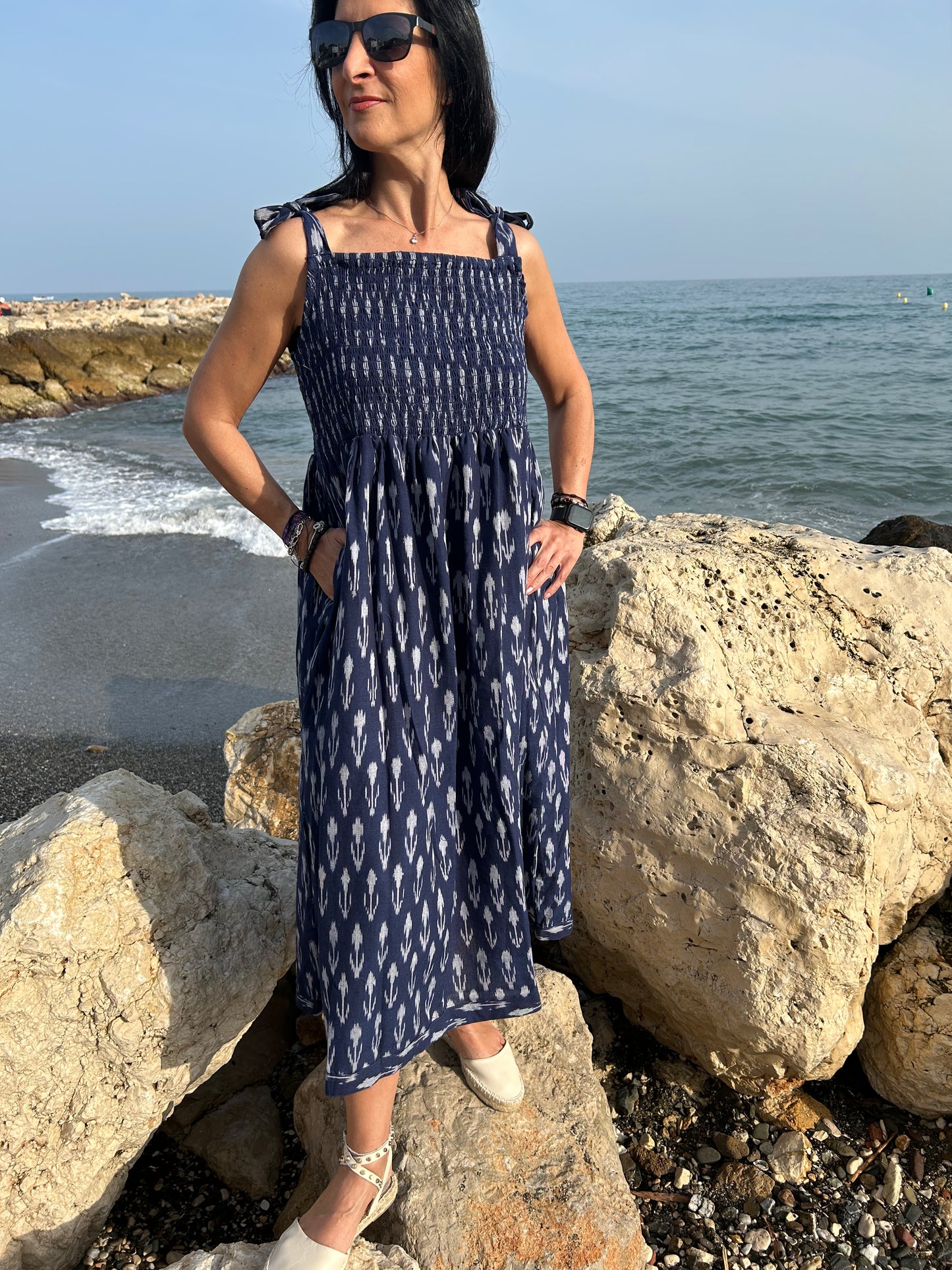 handmade ikkat cotton dress