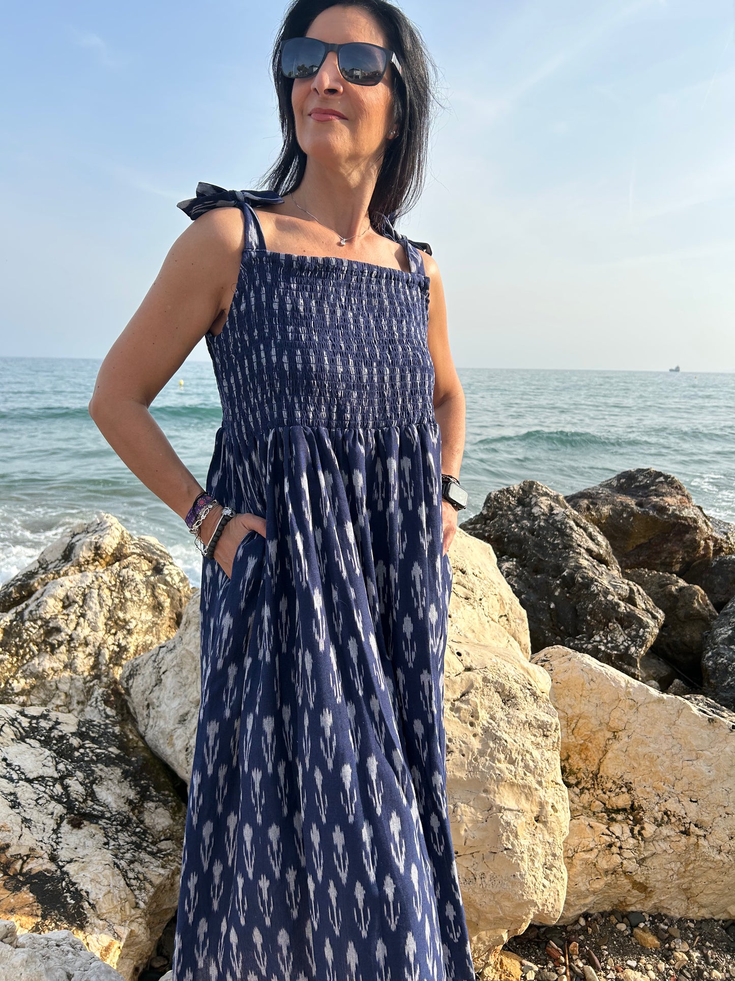 handmade ikkat cotton dress