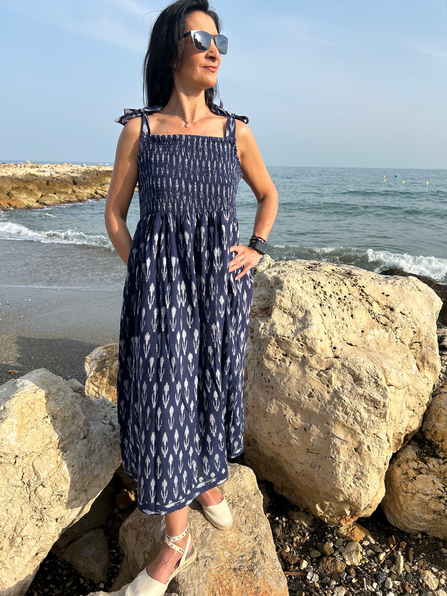 handmade ikkat cotton dress