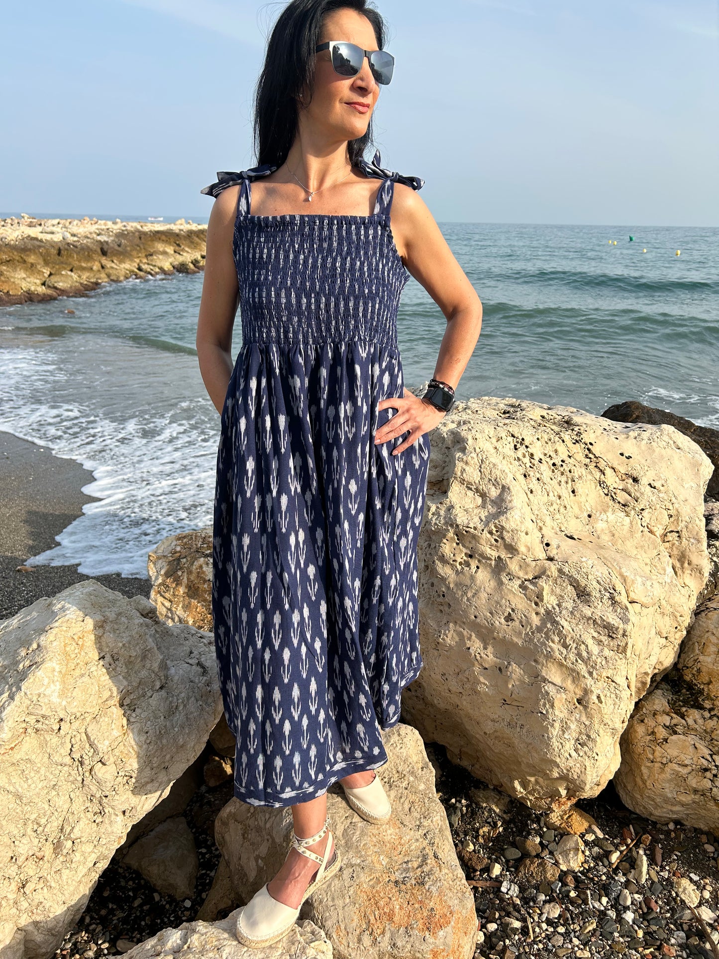 handmade ikkat cotton dress