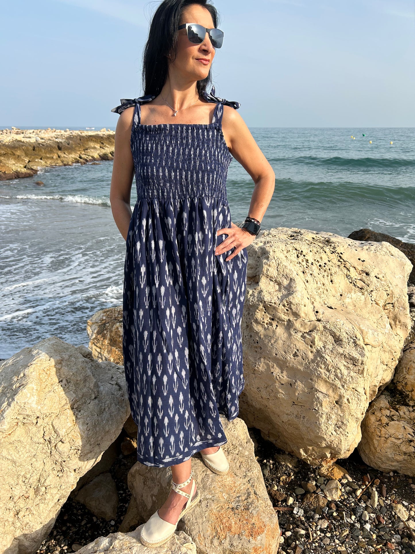 handmade ikkat cotton dress