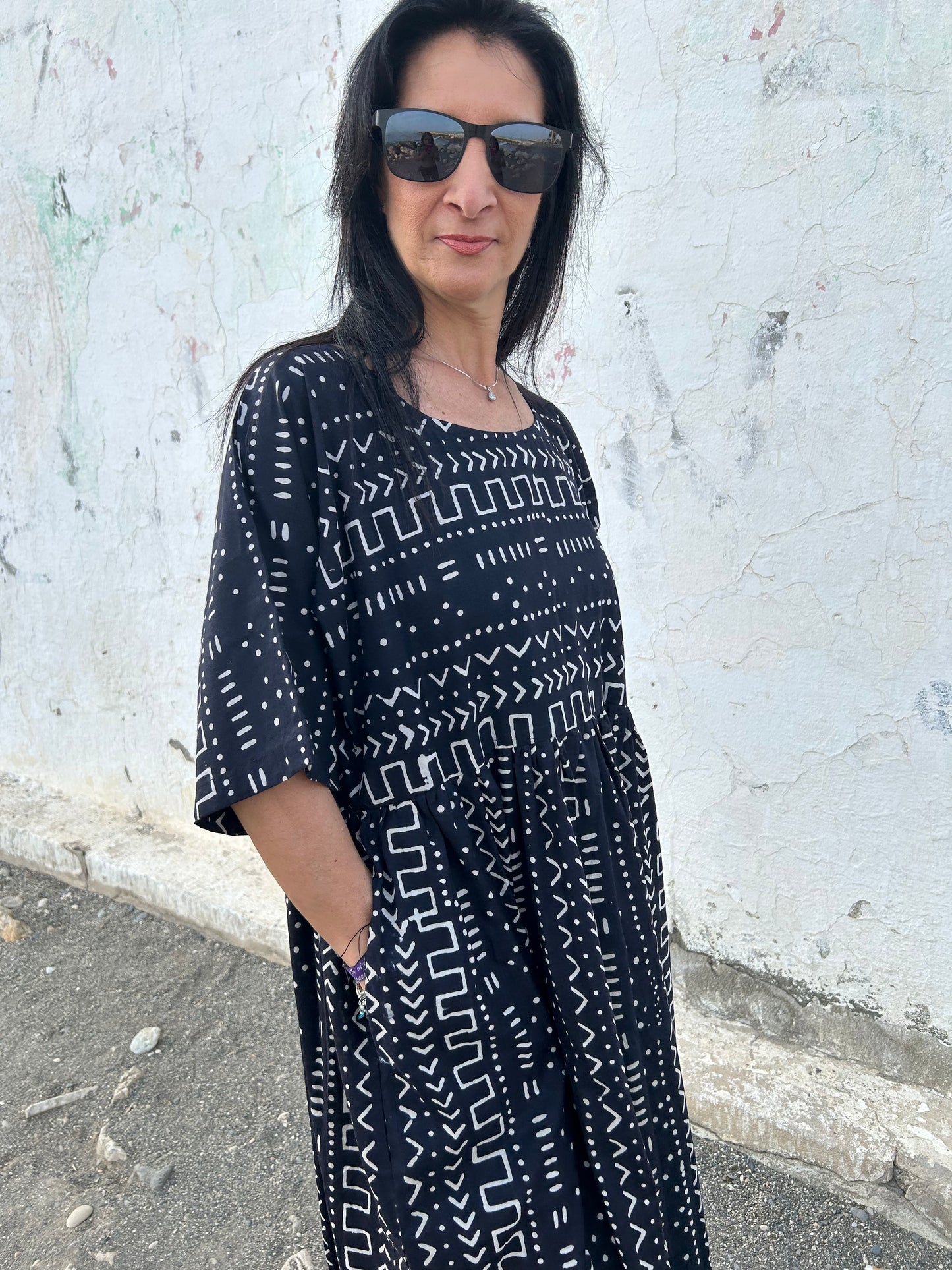 Handmade Black cotton dress